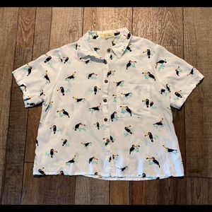 Love Notes sz S toucan top super cute euc